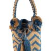 Summer Enrico Versari | Bolsos Blue E Beige Ponpon