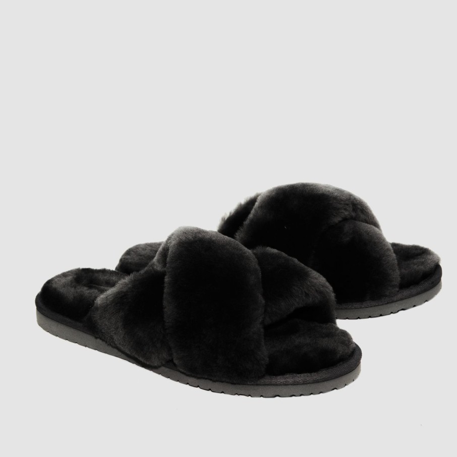 Winter Enrico Versari | Slippers Cross Black