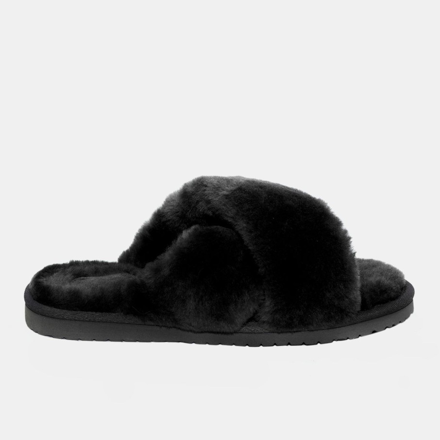 Winter Enrico Versari | Slippers Cross Black