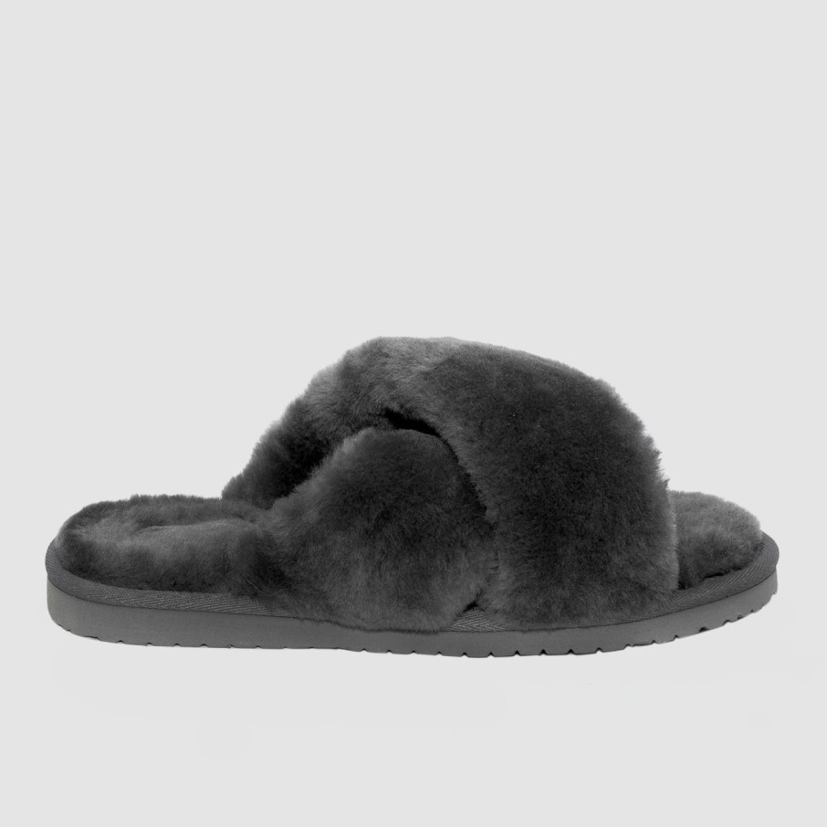 Winter Enrico Versari | Slippers Cross Dark Grey