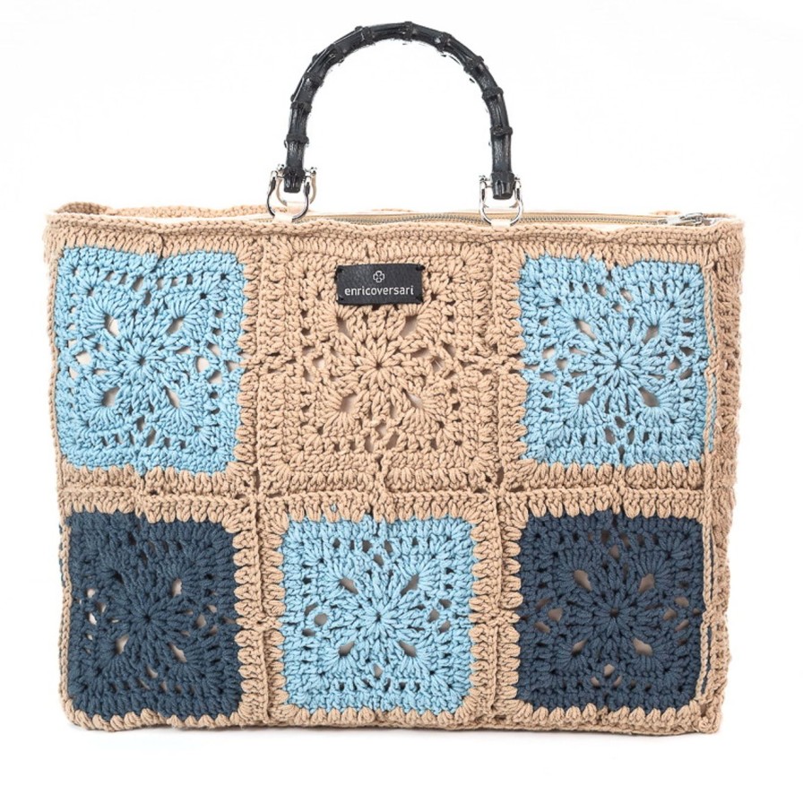 Winter Enrico Versari | Tote Glam 2.0 Light Beige Sky Oil